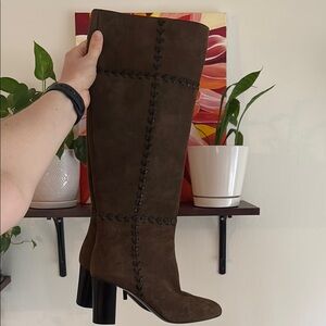 Longchamp green Knee-High Heeled Boots